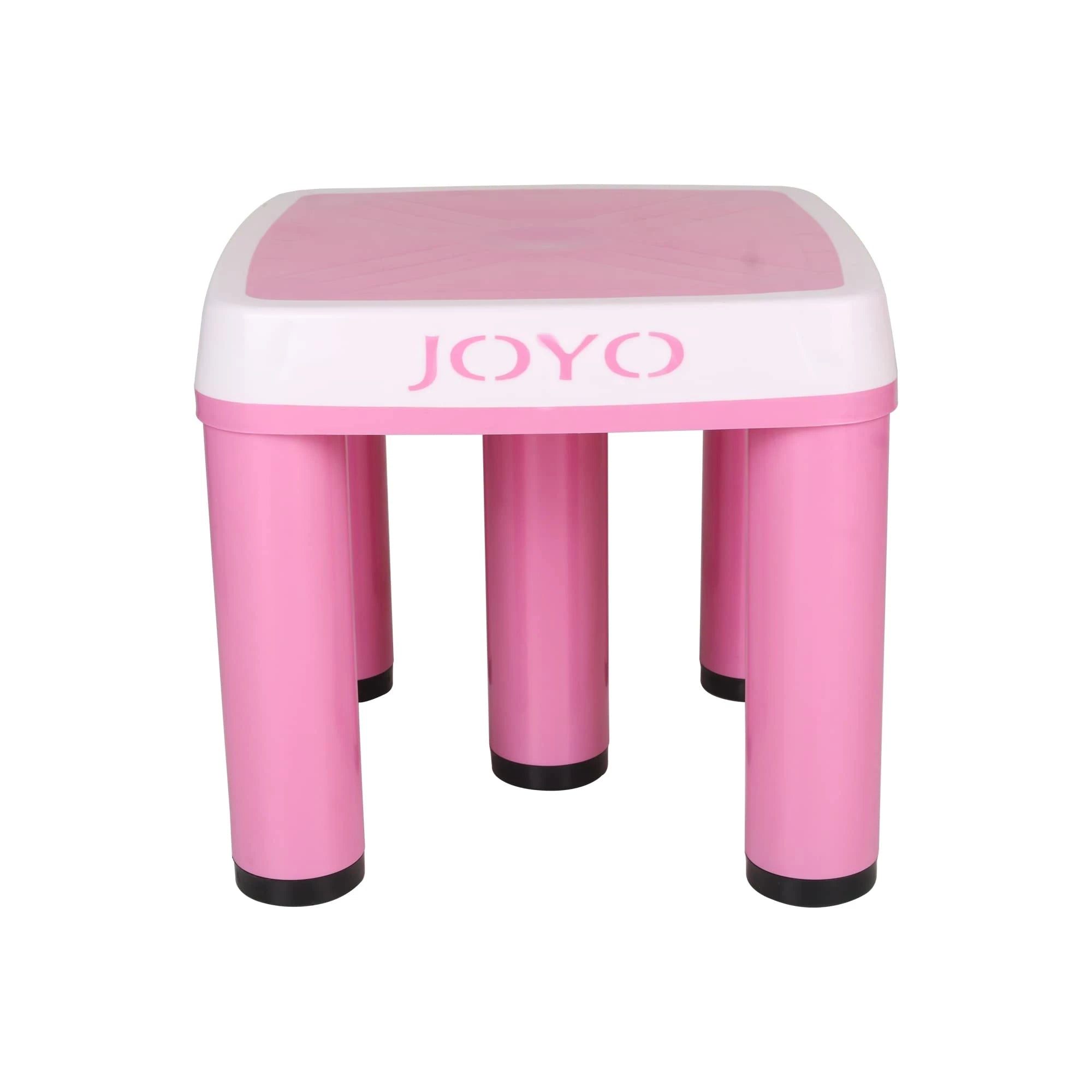 Joyo Stool Pink - Premium Plastic, Strong Support, Bathroom/Multipurpose (Pink)