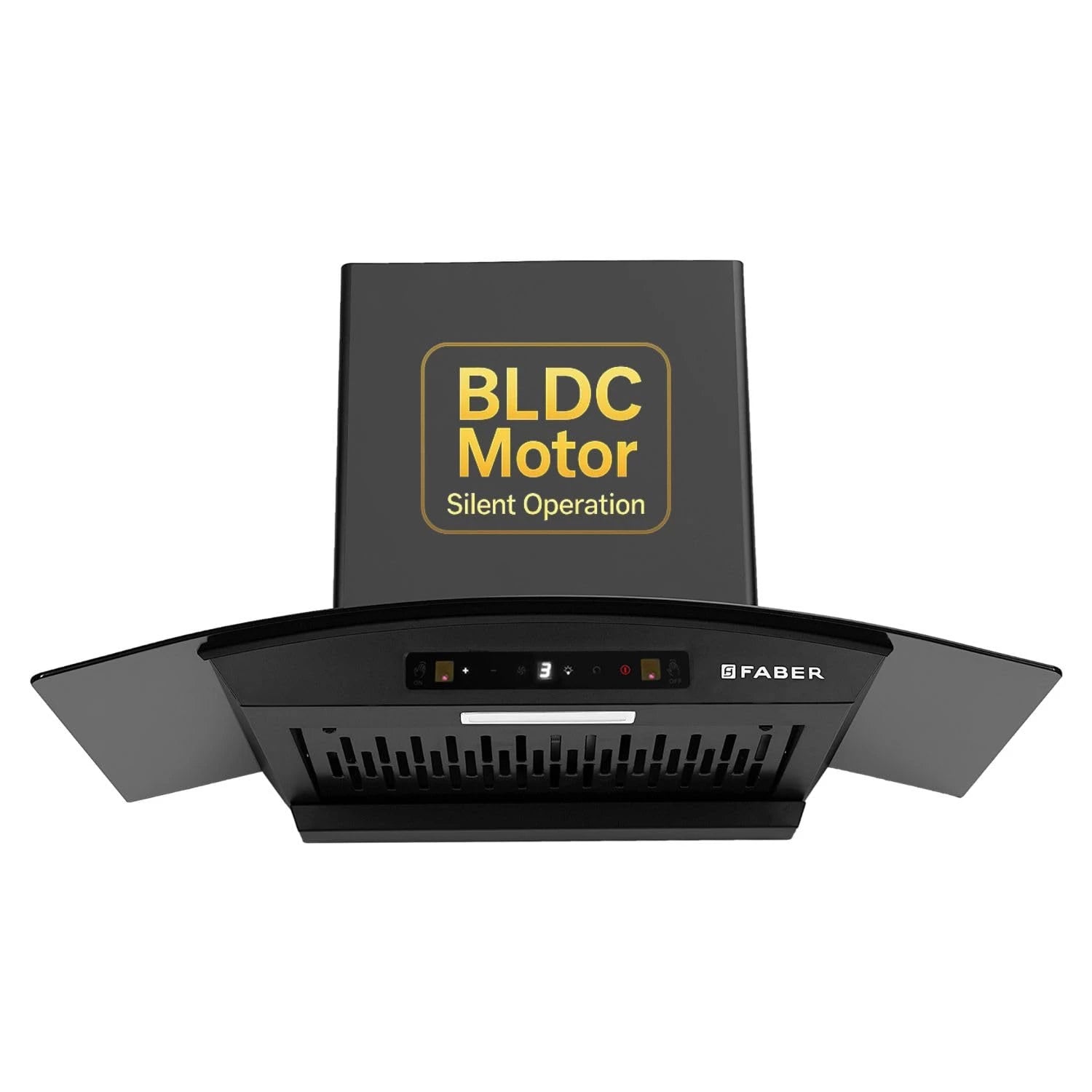 Faber Agile 75cm 1500m³/hr BLDC Autoclean Curved Shape Chimney | Built In Oil Collector | Touch & Gesture Control | 12Yr Motor,2Yr Comprehensive Warranty by Faber | Hood Agile BLDC FL HC SC BK IN 75