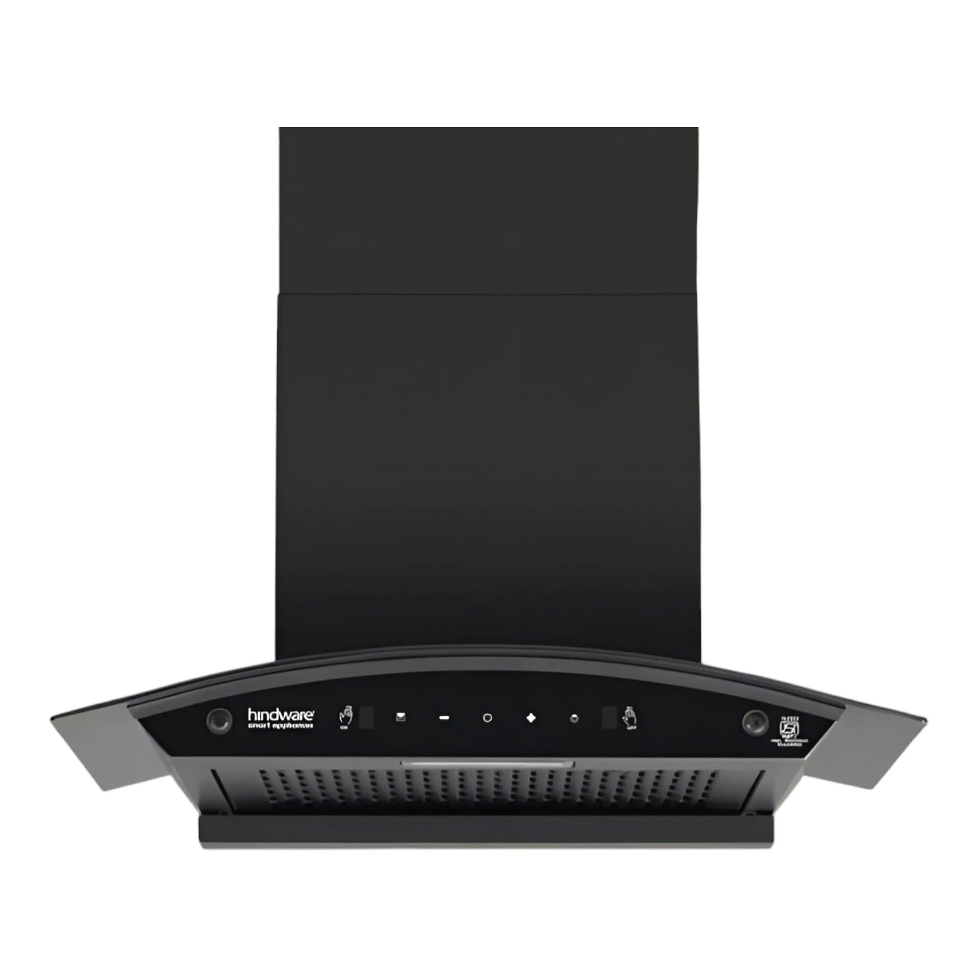 Hindware Smart Appliances EVITA AC 60 IN | 1200 m³/hr | Filterless Auto-Clean Kitchen Chimney With Motion Sensor & Touch Control | Made in India | 2025 Model 60cm (Curved Glass, Black)