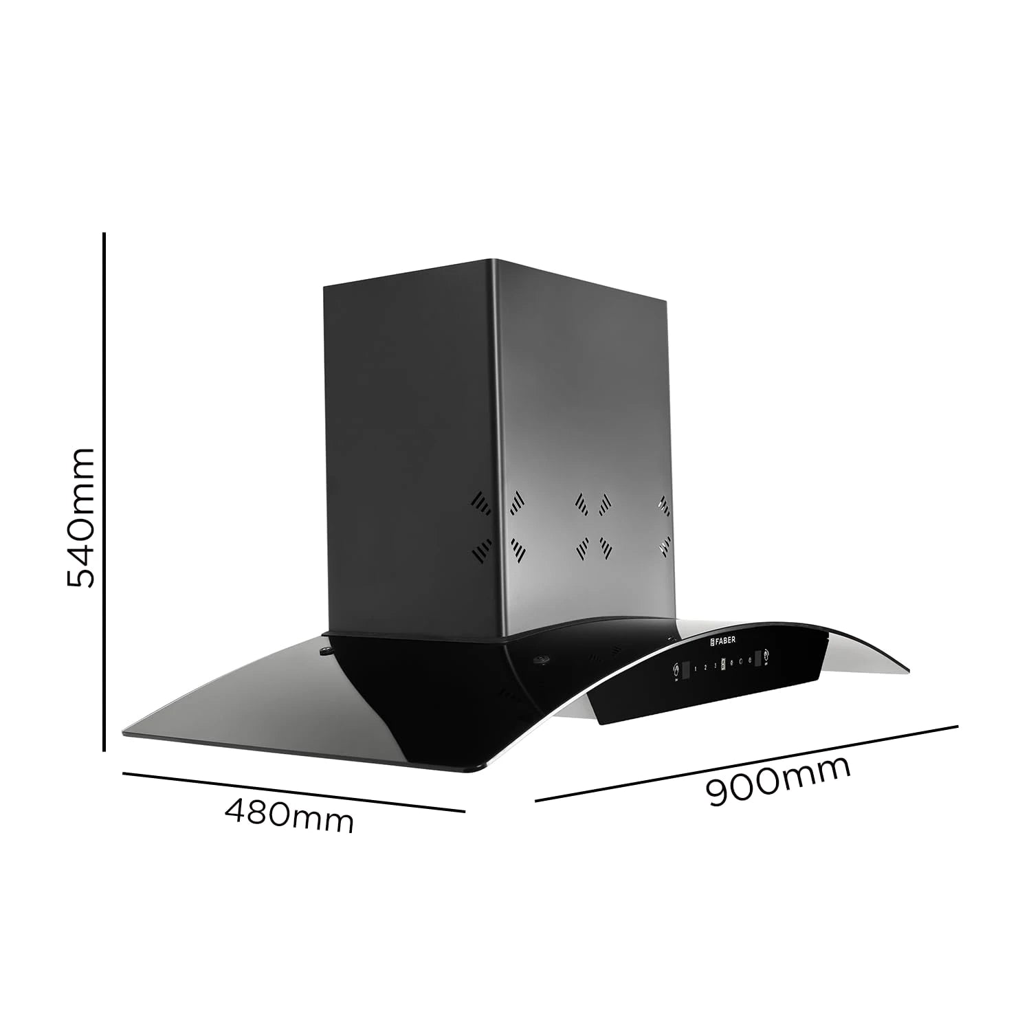 Faber 90cm Autoclean Smart Chimney with Odour Sensor | Hands-Free Operation | Remote Control | 1350 m3/hr Hood Stella 3D IN HC SC FL BK 90