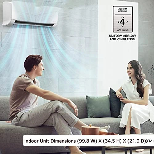 LG 1.5 Ton 3 Star Hot &amp; Cold DUAL Inverter Split AC (Copper, Super Convertible 5-in-1 Cooling, 4 Way Swing &amp; Anti Allergic Filter, 2022 Model, PS-H19VNXF, White)