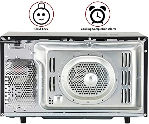 LG 28L Convection Microwave Oven (MC2886BFUM) with 360° Motorised Rotisserie and Starter Kit - Black