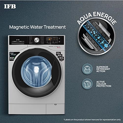 IFB 8 Kg 5 Star Front Load Washing Machine 2X Power Dual Steam (SENATOR SXS 8012, Silver, Hard Water Wash)