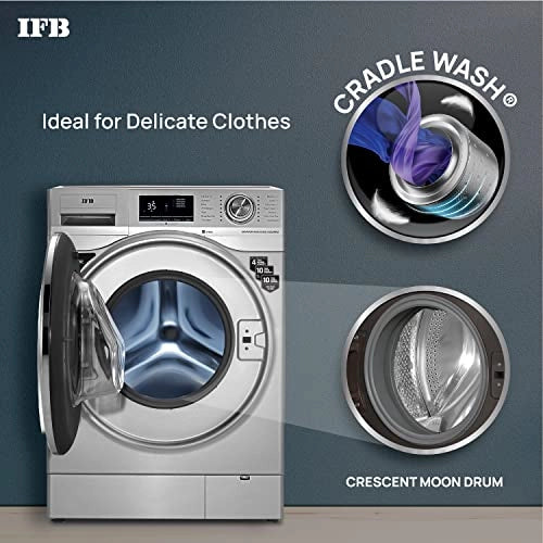 IFB 8 Kg 5 Star Front Load Washing Machine 2X Power Dual Steam (SENATOR WSS 8014, Silver, Hard Water Wash)