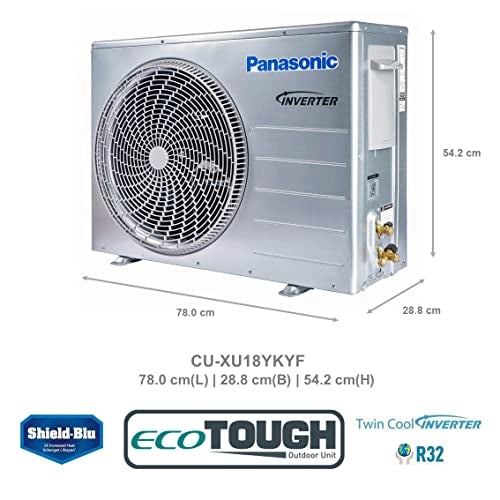Panasonic 1.5 Ton 5 Star Wi-Fi Twin-Cool Inverter Split Air Conditioner (Copper, White)