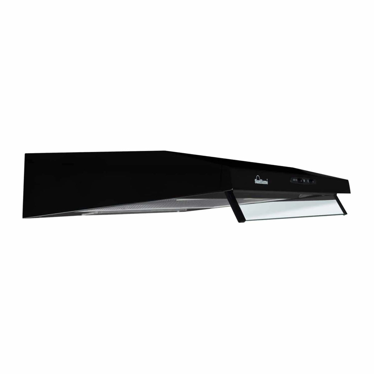 Sunflame SLIM 60 BK CF, 60 cm, 500 m??/hr Chimney (Cassette Filter, Sliding Controls, Black Powder-Coated Finish)