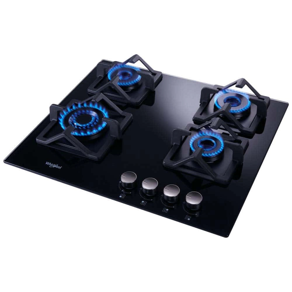 Whirlpool Hob 4 Burner Auto Ignition Gas Stove (Elite HDMC 604 Brass Gas Hob)
