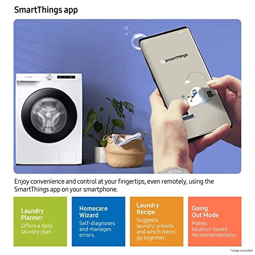 Samsung 9 Kg 5 Star Wi-Fi Inverter Fully-Automatic Front Loading Washing Machine (WW90T604DLN1TL, Inox, In-Built Heater)