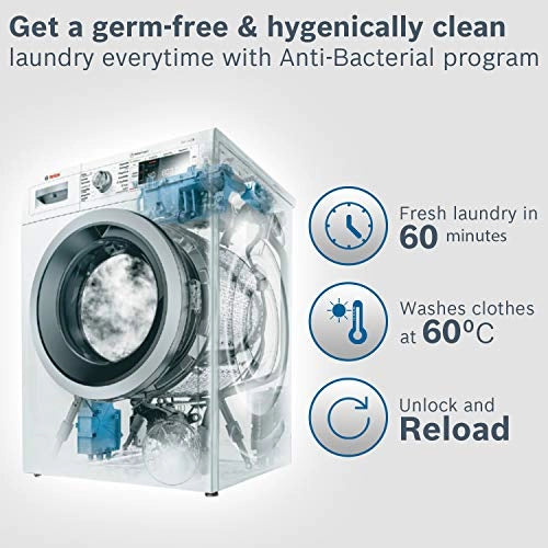 Bosch 8 Kg Inverter Fully-Automatic Front Loading Washing Machine (WAJ24267IN, White)