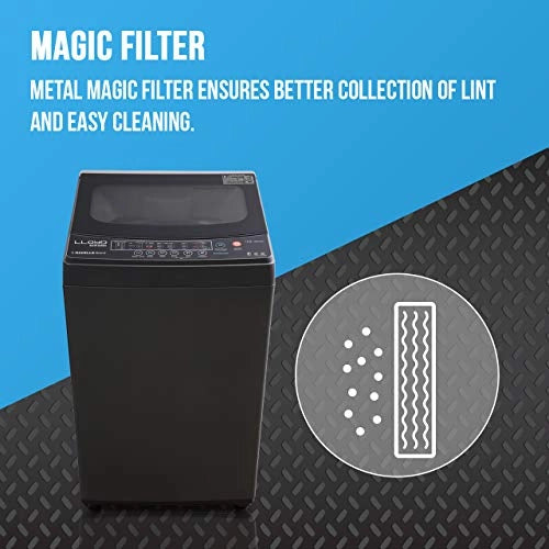 Lloyd 7.0 Kg Fully automatic Top Load Washing Machine (Insta Wash, LWMT70GI1, Dark Grey, Ultra Cube Wash Technology)