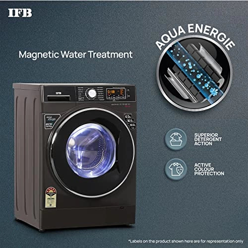 IFB 8kg 5-Star Front Load Washer 2X Power Dual Steam (SENATOR MXS 8012, Mocha, Hard Water Wash)