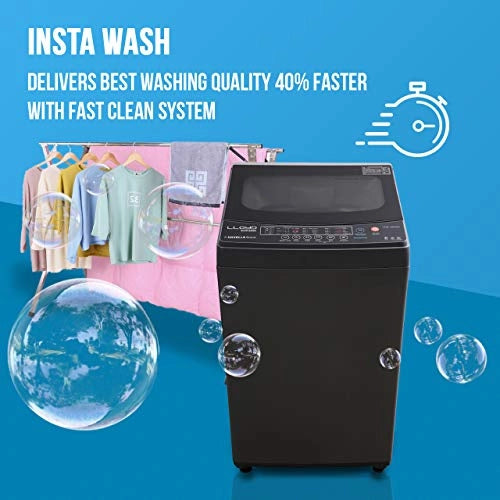 Lloyd 7.0 Kg Fully automatic Top Load Washing Machine (Insta Wash, LWMT70GI1, Dark Grey, Ultra Cube Wash Technology)
