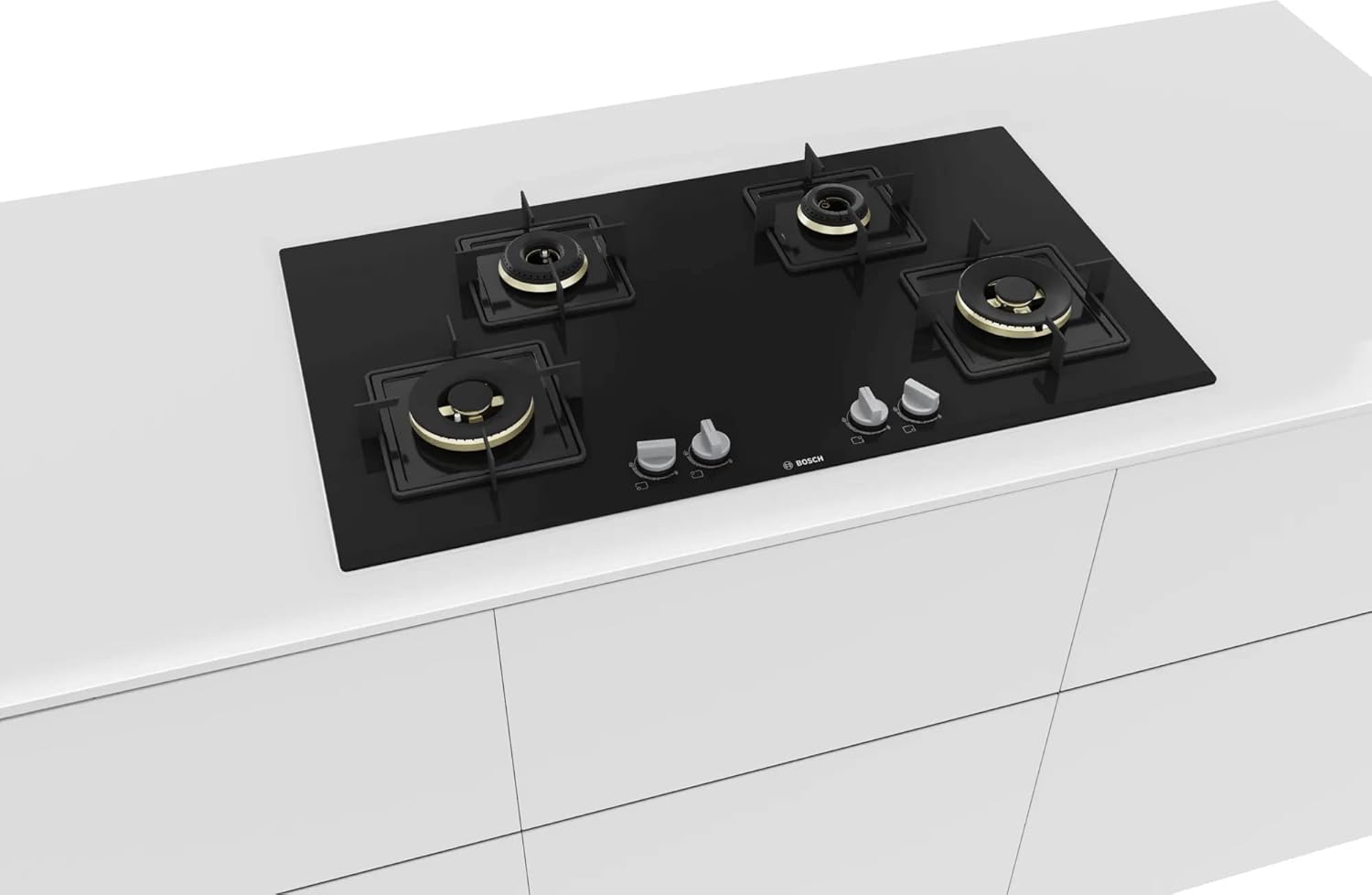 BOSCH Automatic Black Glass HOB PNF9B6F10I 4 BURNER 90CM