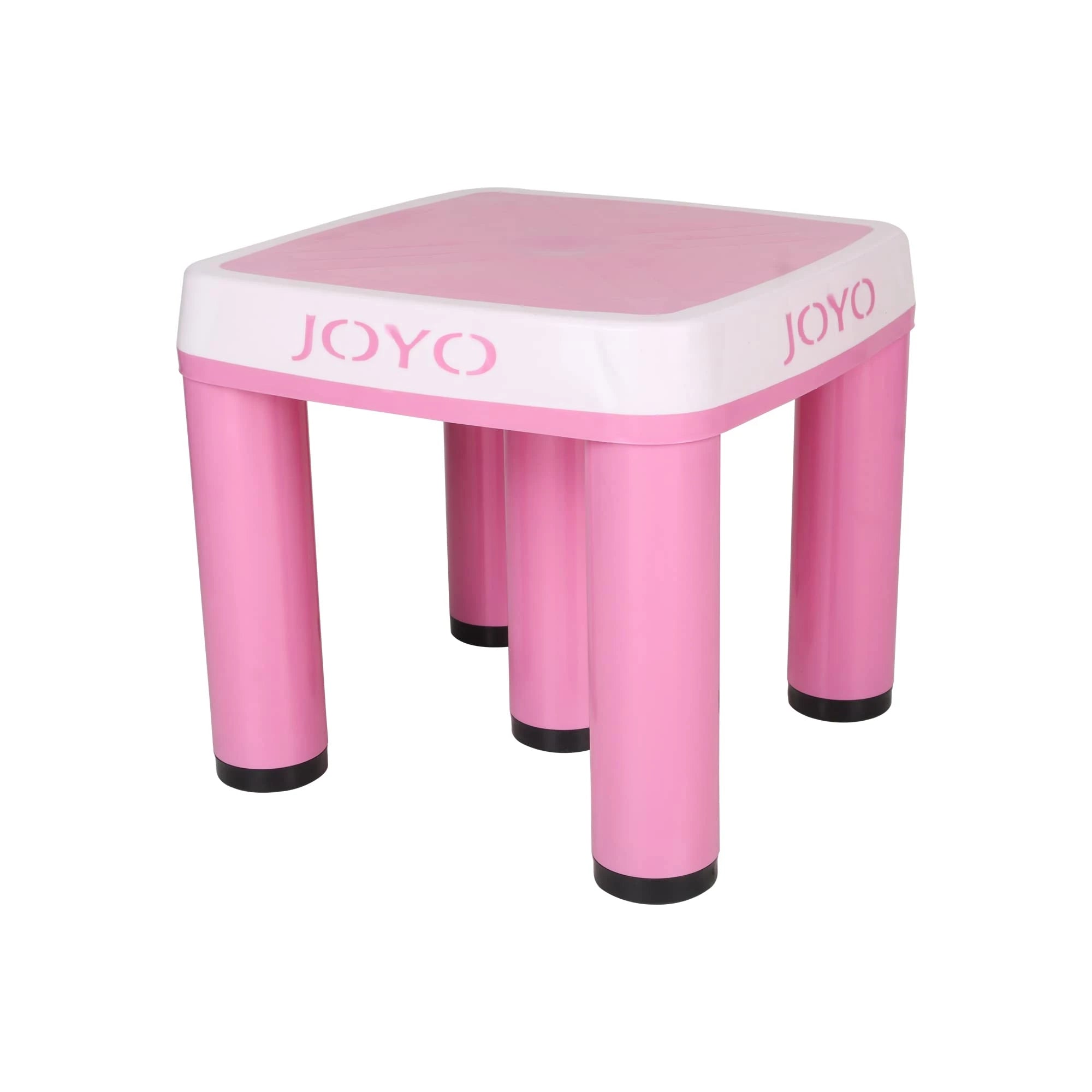 Joyo Stool Pink - Premium Plastic, Strong Support, Bathroom/Multipurpose (Pink)