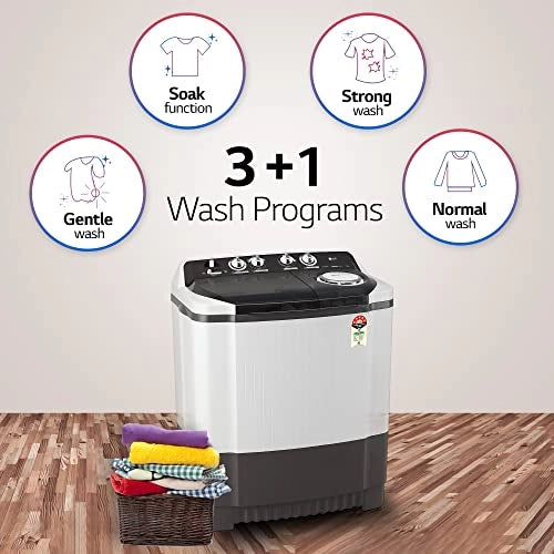 எல்ஜி 7.5 கிலோ 5 ஸ்டார் செமி-ஆட்டோமேட்டிக் டாப் லோட் வாஷிங் மெஷின் (P7530RGAZ, டார்க் கிரே, ரோலர் ஜெட் பல்சேட்டர்)