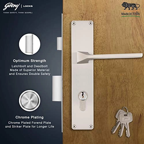 Godrej Door Locks 240 mm Door Handle set with Lock Body 1CK 5991