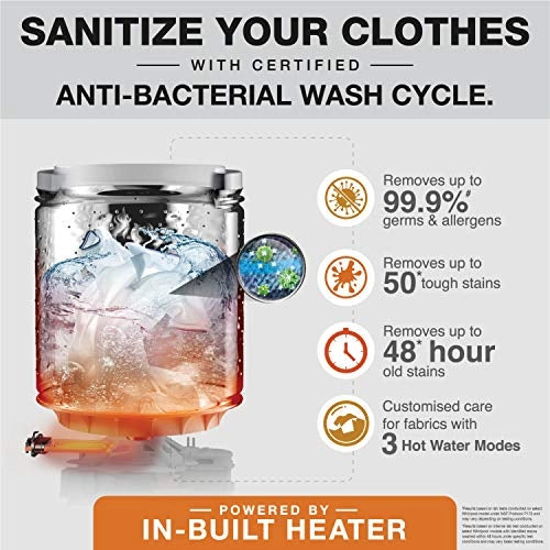 Whirlpool 7.5Kg 5 Star Fully-Automatic Top Loading Washing Machine with Heater (360 BLOOMWASH PRO (540) H 7.5, Graphite)