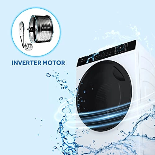 Haier Fully Automatic Washing Machine with Inverter Motor, Super Drum, Dual Spray (HW80-IM12929C, Ice White)