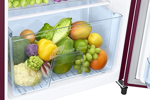 Samsung 192 L 2 Star Direct Cool Single Door Refrigerator (RR20A271BR8/NL, SAFFRON RED)
