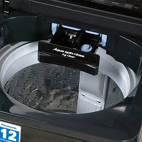 Panasonic 8 kg 5 Star Fully Automatic Top Load Washing Machine (Aqua Spin Rinse, NA-F80X9BRB, Black)