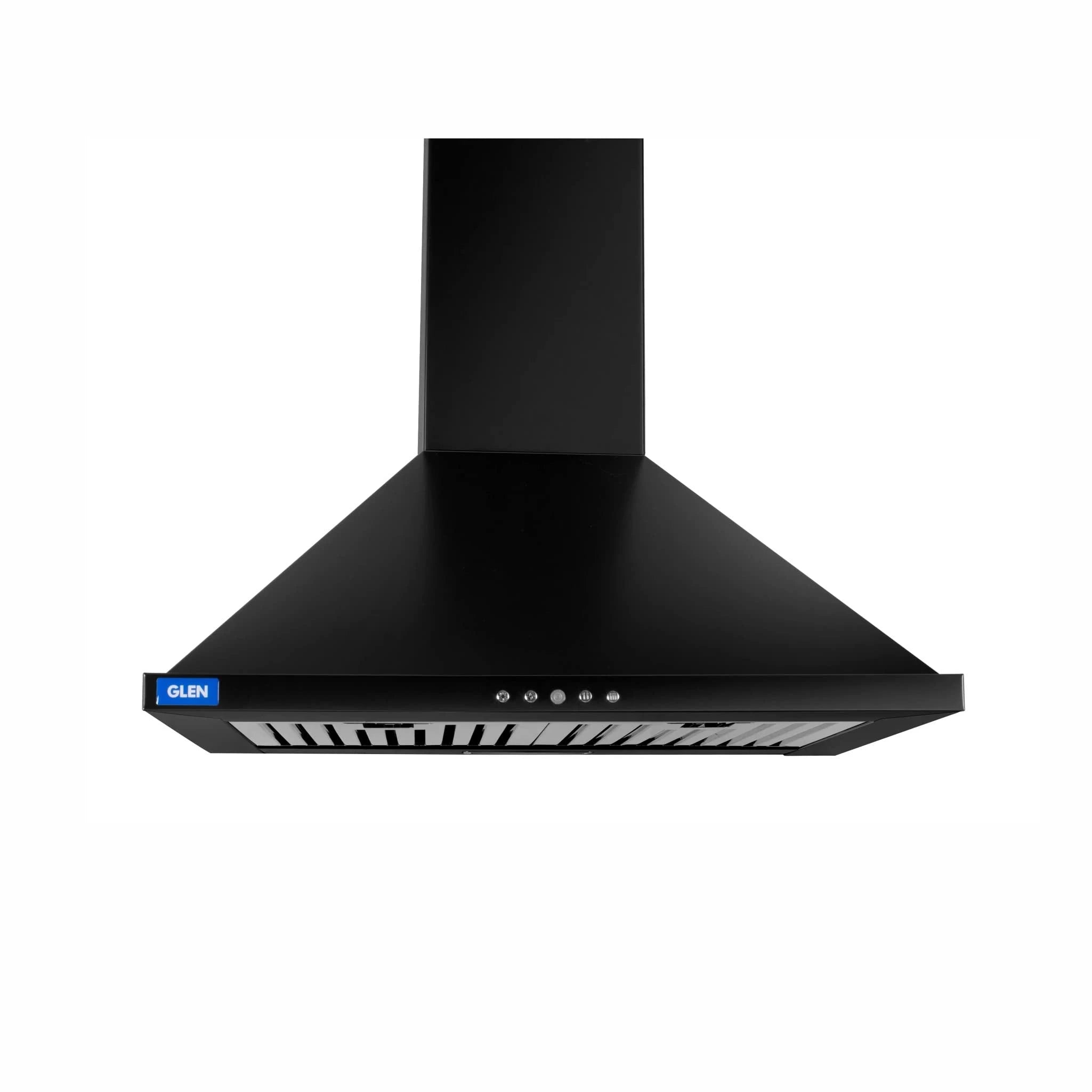 Glen Electric Kitchen Chimney With 7 Year Warranty On Motor, Pyramid Shape Baffle filters Italian Motor, 60cm 1250 m3/h - Black (6054BL60DX)