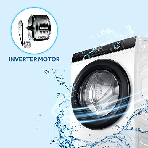 Haier Fully Automatic Washing Machine with Inverter Motor, Super Drum, Dual Spray (HW70-IM12929, Ice White)