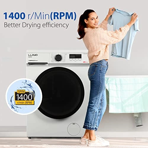 Lloyd 7.0 kg Fully Automatic Front Load Washing Machine (GLWMF70WC1, White)