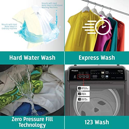 Whirlpool 7.5 Kg 5 Star Royal Plus Fully-Automatic Top Load Washing Machine (WHITEMAGIC ROYAL PLUS 7.5, Hard Water Wash)