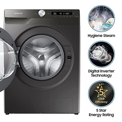 Samsung 7 Kg 5 Star AI Control & Wi-Fi, Fully-Automatic Front Loading Washing Machine (WW70T502NAN1TL, Digital Inverter)
