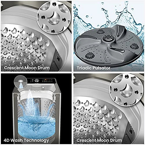 IFB 8.5 Kg Fully-Automatic Top Loading Washing Machine (TL-SSBL AQUA, Sparkle Silver,In-Built Heater,4D Wash Technology)