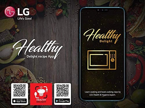 LG 32 L Charcoal Convection Healthy Heart Microwave Oven (MJEN326TL, Black Line Pattern, Neo Chef Design)