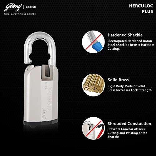 Godrej PREMIUM PADLOCKS Herculoc Plus (4 Keys) 5485