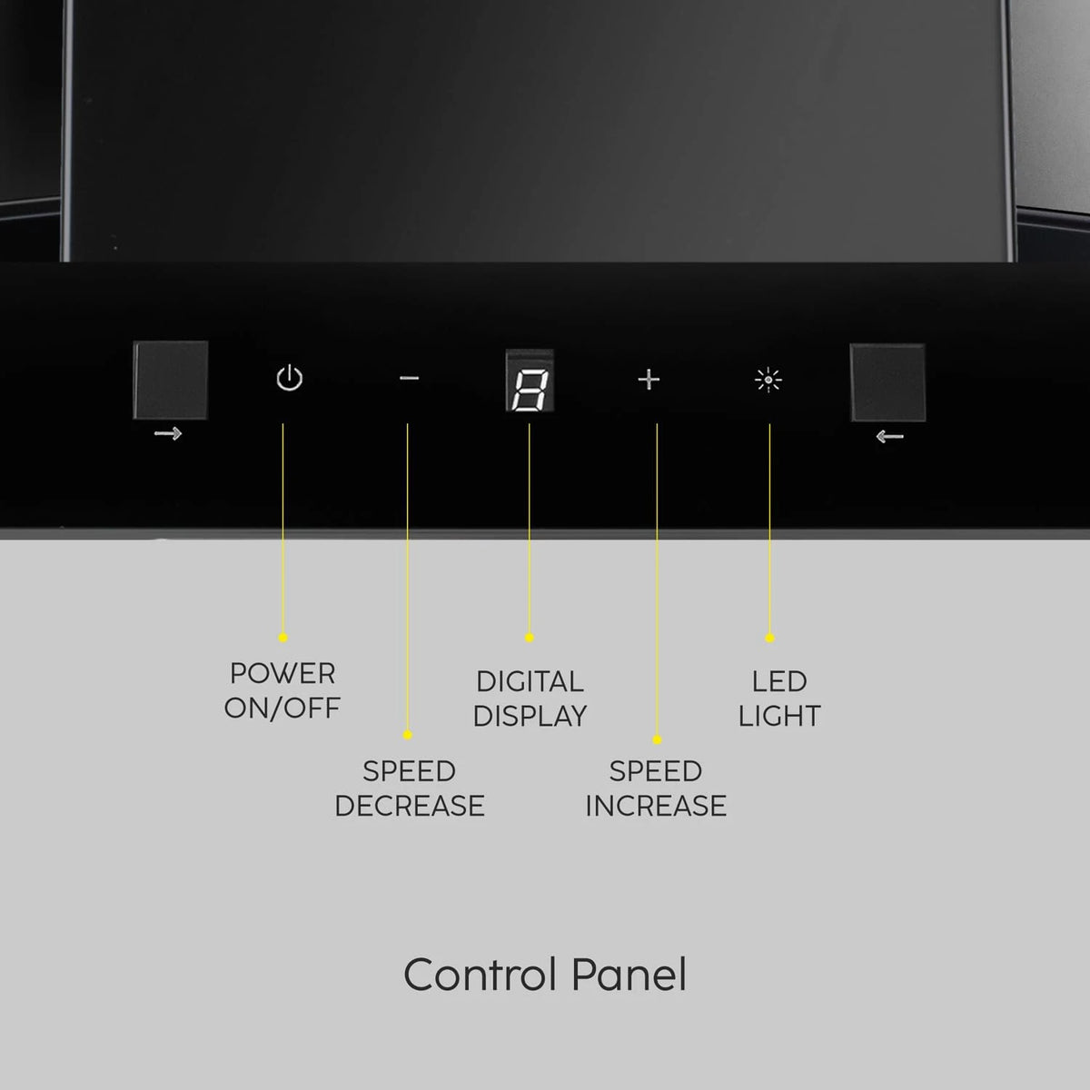 Glen CH6052DIBLAC60 Filterless Auto Clean Kitchen Chimney | 1200CMH Suction | Motion Sensor & Touch Control Panel | Digital Display | Wall Mounted | 1 Year Comprehensive Warranty 7 Year on Motor|Black