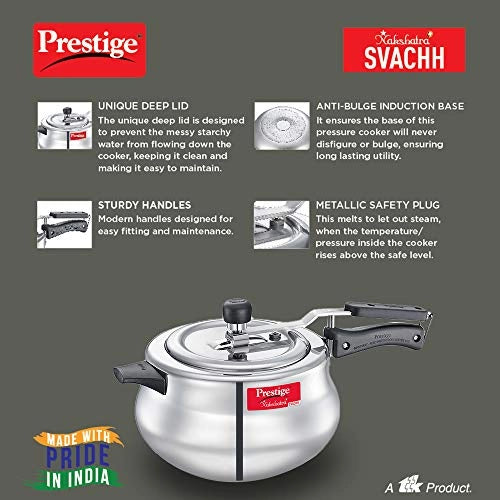 Prestige Nakshatra Plus Svachh Aluminium 5 litre Inner lid Pressure Handi
