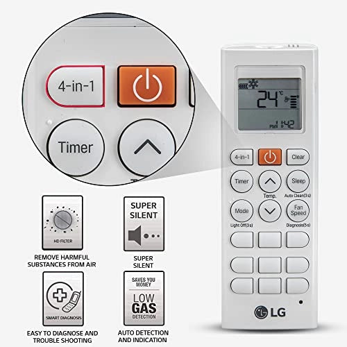 LG 1.5 டன் 4 ஸ்டார் டூயல் இன்வெர்ட்டர் விண்டோ ஏசி (காப்பர், கன்வெர்ட்டிபிள் 4-இன்-1 கூலிங், PW-Q18WUXA, 2022 மாடல், HD ஃபில்டர், வெள்ளை)