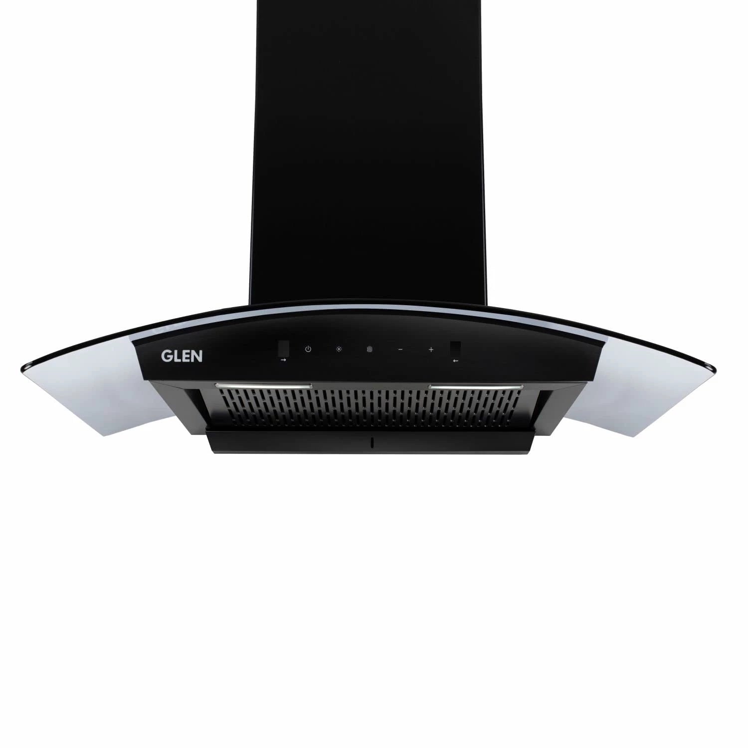 Glen Kitchen Chimney 6058 BL Auto Clean, Curved Glass, Filterless, 1200 m3/h, Motion Sensor, 7 Year Motor Warranty.