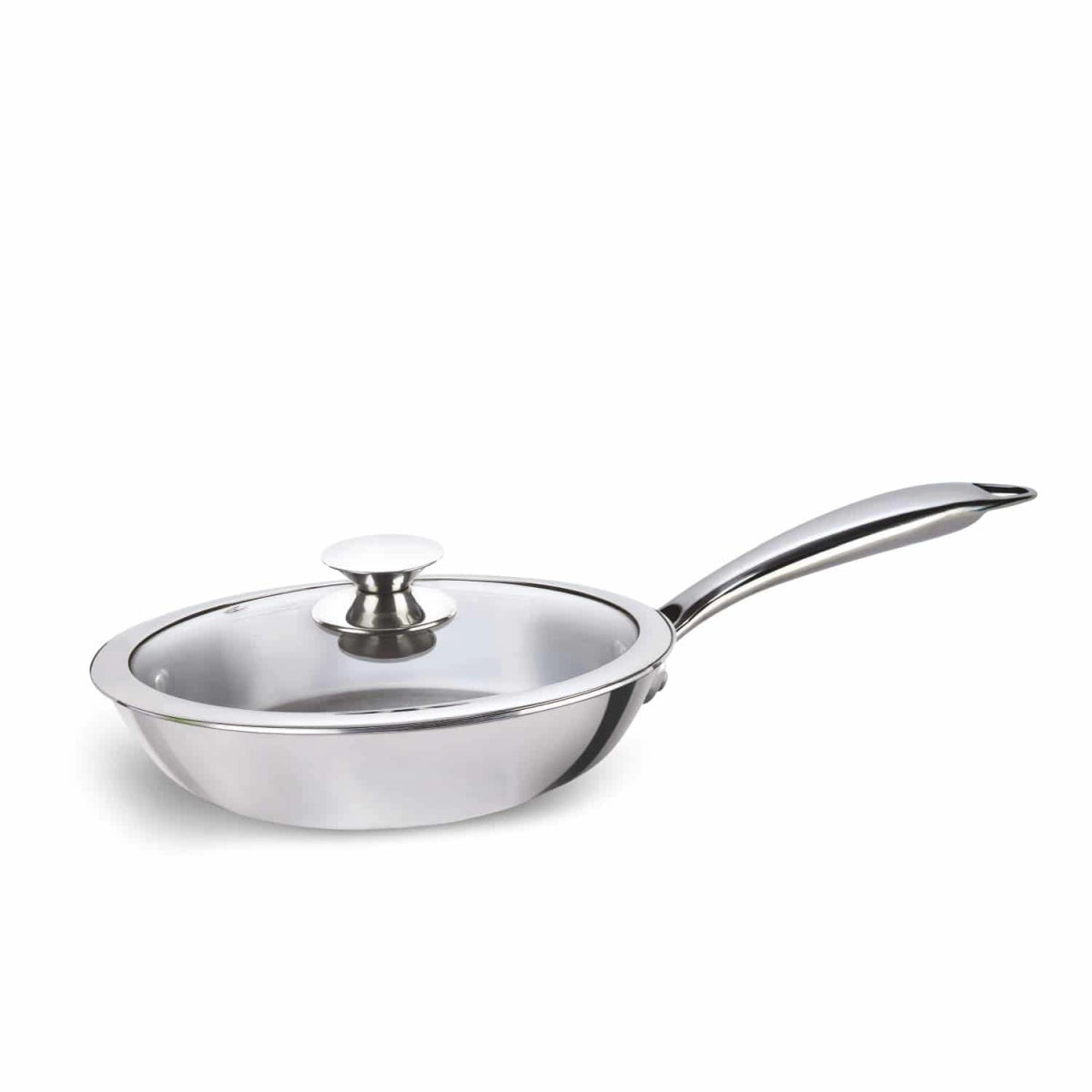 Alda Fry Pan with LID Vitale Triply Stainless Steel - 18cm, Silver