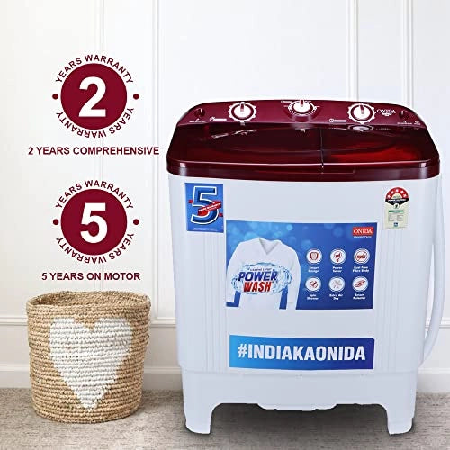 ONIDA 6.5 kg 5 Star Semi Automatic Top Load Red (S65TR)