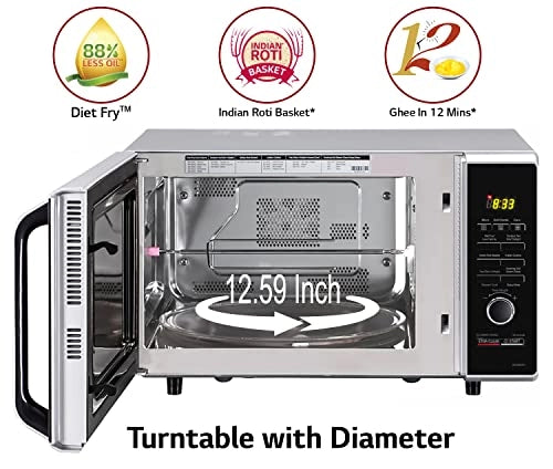 LG 28 L Convection Microwave Oven (MC2886SFU, Silver, Diet Fry, With Starter Kit)