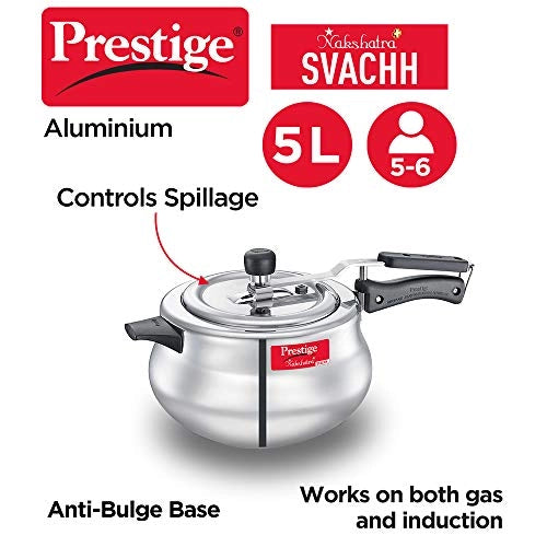 Prestige Nakshatra Plus Svachh Aluminium 5 litre Inner lid Pressure Handi
