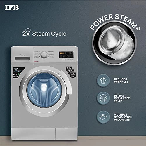 IFB 6 Kg 5 Star Front Load Washing Machine 2X Power Dual Steam (NEO DIVA SXS 6010, Silver, Hard Water Wash)