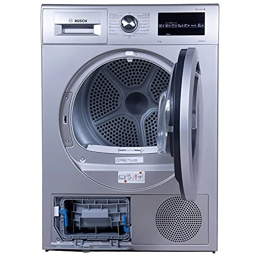 Bosch 8 kg Fully Automatic Condenser Tumble Dryer WTG8640SIN, Silver, Inbuilt Heater)