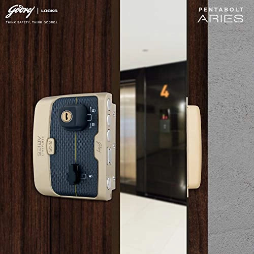 Godrej Door locks Pentabolt Aries 2C DB Vegas Gold 6364