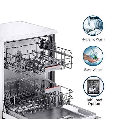Bosch 13 Place Settings Dishwasher (SMS66GW01I, White)