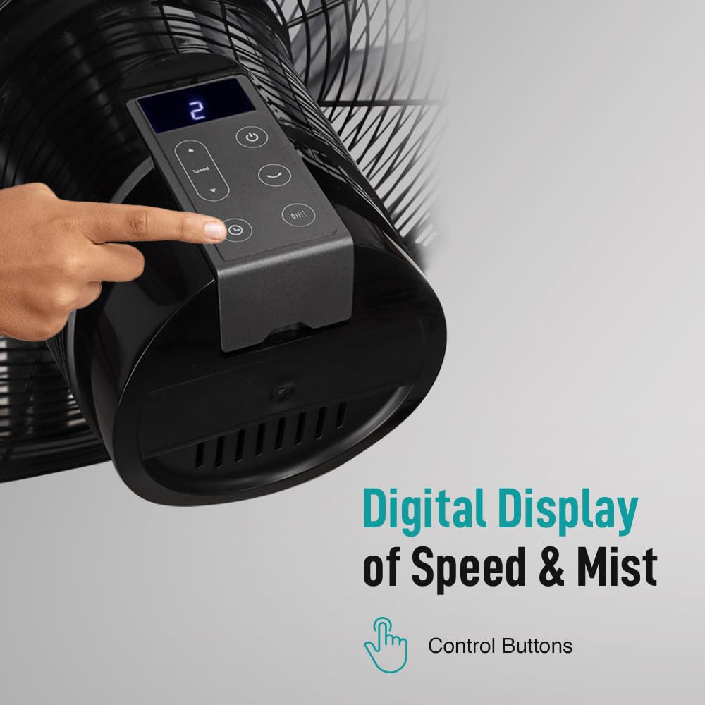 KUHL Exzel H3 Next Gen BLDC Desert Cooler with Mist & Humidifier | 18 Inches Pedestal Fan | Remote Operated | High Airflow & Low Noise | 6L/8 Hr Water Tank Capacity | Tilt Function | 450 mm
