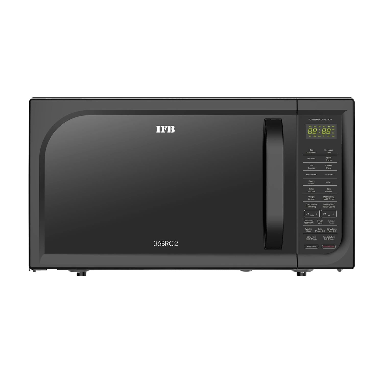 IFB 36BRC2 Rotisserie Convection Microwave Oven, 36L, 1000W, 125 Auto Cook Menus, Black