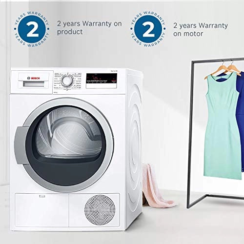 Bosch 8 kg Inverter Fully Automatic Condenser Dryer (WTB86202IN, White, Inbuilt Heater)