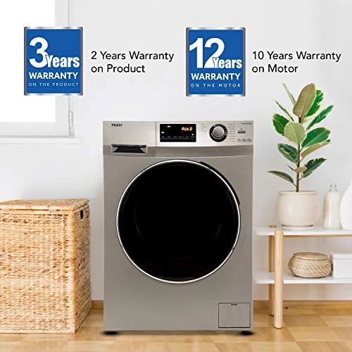 Haier 6.5 Kg Inverter Fully-Automatic Front Loading Washing Machine (HW65-IM10636TNZP, Titanium Grey)