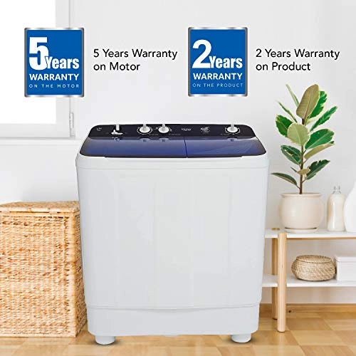 Haier 9 Kg Semi-Automatic Top Loading Washing Machine (HTW90-1159, Blue)