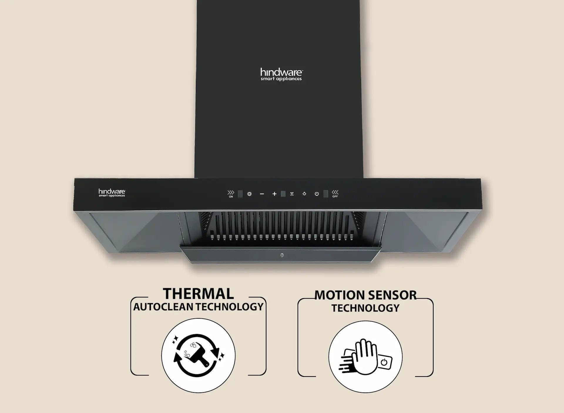 Hindware Alicia Auto Clean 75cm Wall Mount Chimney 1200 m³/hr